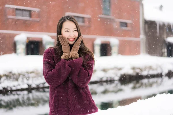 아시아 미소와 오타루 시즌에 홋카이도에 — 스톡 사진