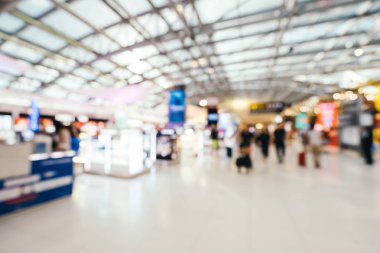 Soyut bulanıklık ve arka plan için Havaalanı terminal iç defocused