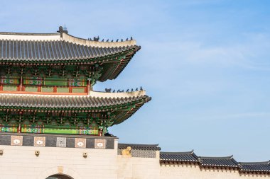 Gyeongbokgung Sarayı Seul Güney Kore'de bina güzel mimari