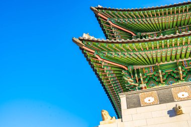 Gyeongbokgung Sarayı Seul Güney Kore'de bina güzel mimari