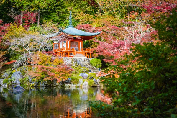 Krásný Daigoji Chrám Barevné Strom List Podzimní Sezóně Kjóto Japonsko — Stock fotografie