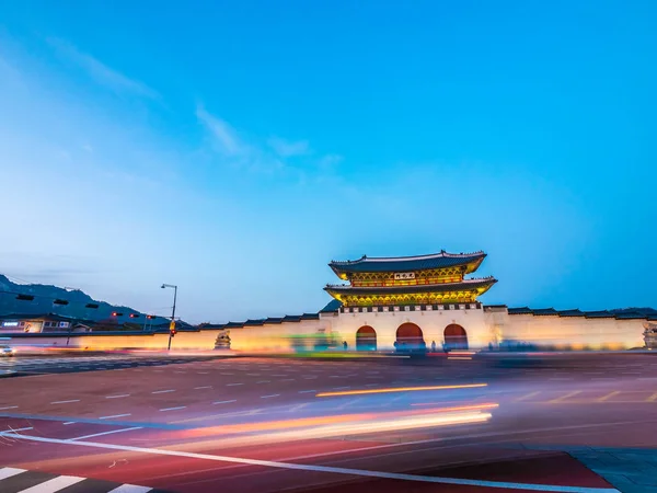 Gyeongbokgung Palace Landmark Dél Koreában Seoul Városának Gyönyörű Építészeti Épület — Stock Fotó