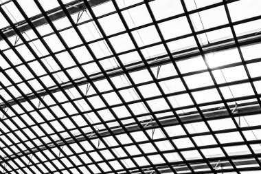 Arka cam pencere çatı mimari dış siyah ve beyaz renkli arka planı için