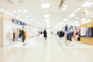 Soyut bulanıklık ve ufuk lüks alışveriş merkezi mağazası iç arka planı için