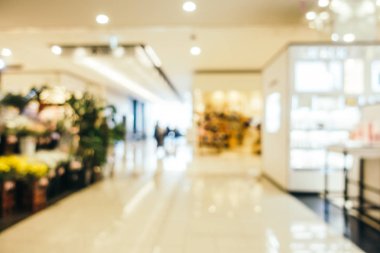 Arkaplan için mağaza içi soyut bulanıklık ve odaklanmış alışveriş merkezi