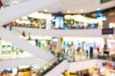 Soyut bulanıklık ve alışveriş merkezi ve alışveriş arka plan için perakende iç defocused