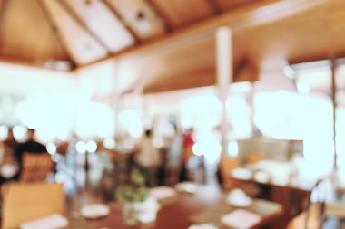 Soyut bulanıklık ve arka plan için açık büfe restoran ve kafe deodaklı