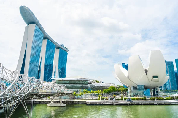 Singapur Ocak 2019 Gökdelen Marina Defne Singapur City Çevresinde Bina — Stok fotoğraf