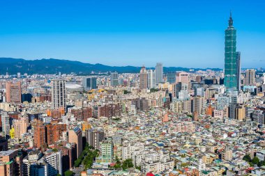 Tayvan Taipei şehir manzarası bina güzel mimari