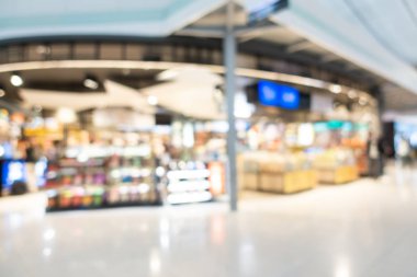 Soyut bulanıklık ve arka plan için Havaalanı terminal iç defocused