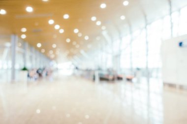 Soyut bulanıklık ve ufuk Havaalanı yolcu taşıma iç arka plan için için terminal