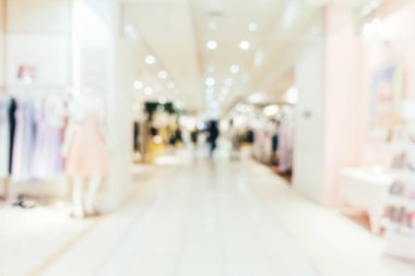 Soyut bulanıklık ve ufuk lüks alışveriş merkezi mağazası iç arka planı için