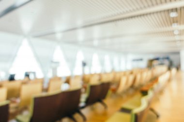 Soyut bulanıklık ve ufuk Havaalanı terminal yolcu taşıma veya iş için arka plan için iç seyahat