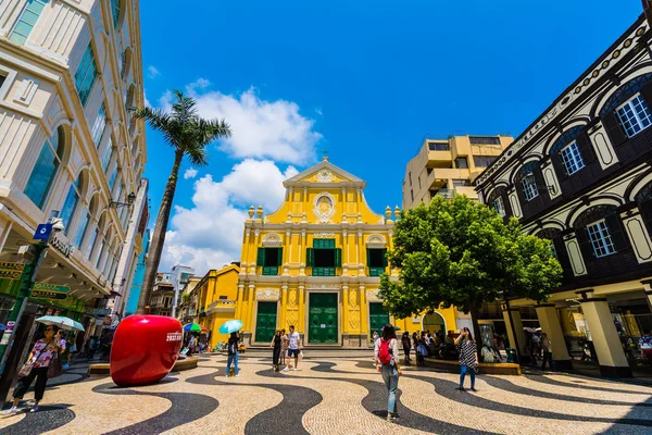 China Macau Setembro 2018 Edifício Arquitetura Antiga Bonita Com Dominics — Fotografia de Stock