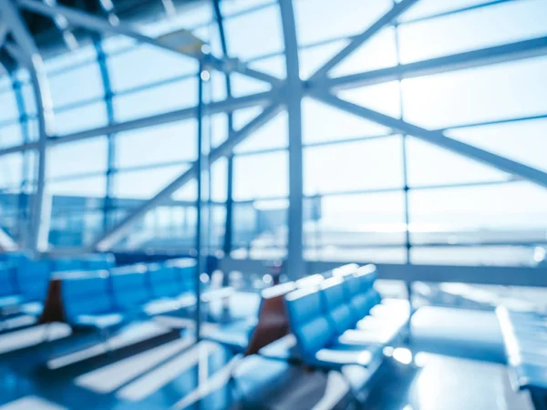 Abstract Blur Defocused Airport Terminal Interior Background — Stock Photo, Image