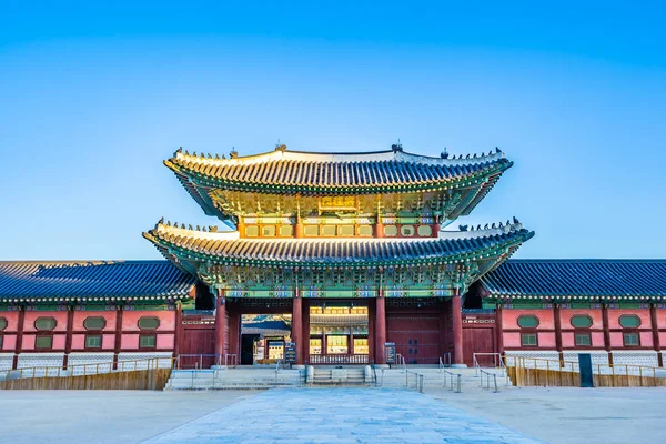 Hermoso Edificio Arquitectura Gyeongbokgung Palacio Seúl Corea Del Sur — Foto de Stock
