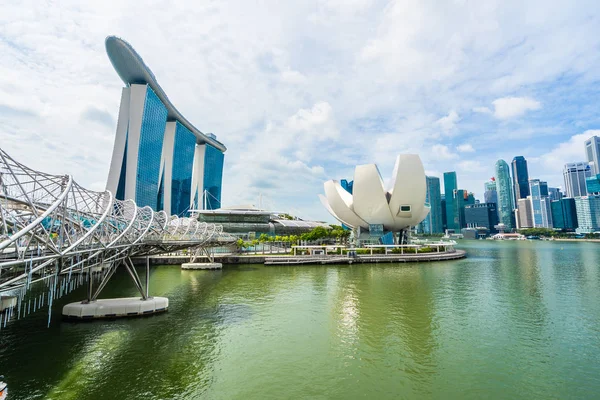 Singapore Jan 2019 Wunderschöner Architektonischer Wolkenkratzer Rund Die Marina Bay — Stockfoto