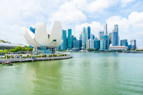 Singapura Janeiro 2019 Belo Arranha Céu Arquitetônico Torno Baía Marina — Fotografia de Stock