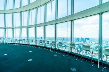 Tokyo şehri manzaralı Roppongi Gözlem Kulesi