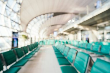 Soyut bulanıklık ve arka plan için Havaalanı terminal iç defocused