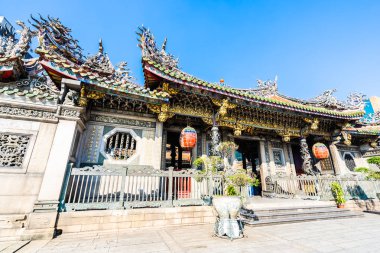 Longshan Tapınağı Tayvan taipei City popüler yeri bina güzel mimari olduğunu