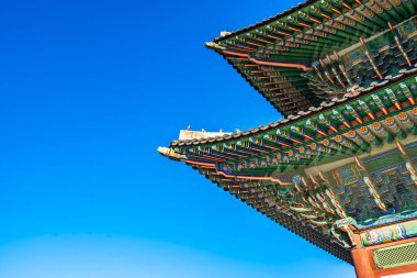 Gyeongbokgung Sarayı Seul Güney Kore'de bina güzel mimari