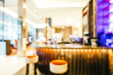 Özet olarak, arka plan için soyut bulanık ve odaksız otel ve lobi iç mekanı