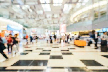 Soyut bulanıklık ve arka plan için changi Havaalanı terminal iç defocused