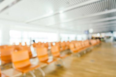 Soyut bulanıklık ve ufuk Havaalanı terminal yolcu taşıma veya iş için arka plan için iç seyahat