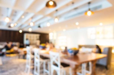 Soyut bulanıklık ve ufuk kafe Cafe ve büfe restoran iç arka planı için