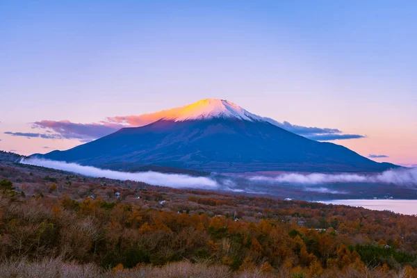 Hermoso Paisaje Montaña Fuji Yamanakako Lago Yamanaka Temporada Otoño Japón — Foto de Stock