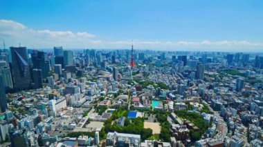 Modern megalopolis Asya şehrinin manzaralı görüntüleri