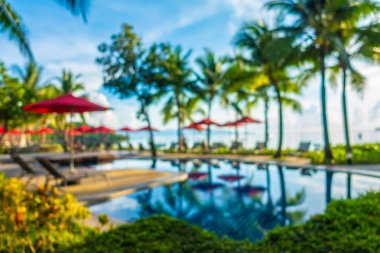 Soyut bulanıklık ve ufuk güzel Açık Yüzme havuzunda h