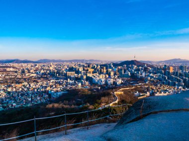 Bina Cityscape Seoul City güzel mimari