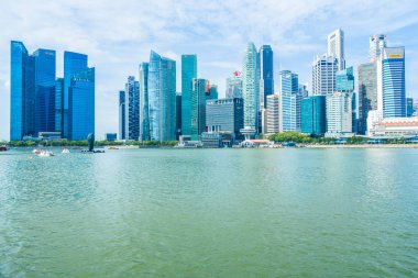 Singapur, 21 Ocak 2019: skyscra bina güzel mimari