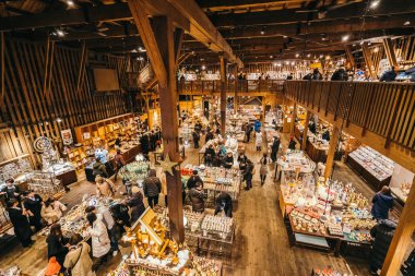 Otaru Hokkaido, Japonya - 5 Şubat 2019 güzel müzik kutusunda m