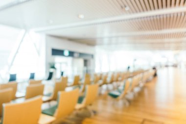 Soyut bulanıklık ve Havaalanı terminal yolcu için trans defocused