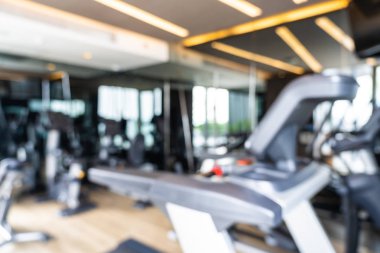 Soyut bulanıklık ve ufuk fitness ekipmanları spor salonu iç