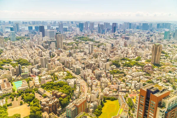 Hermosa arquitectura edificio tokyo ciudad con torre tokyo —  Fotos de Stock