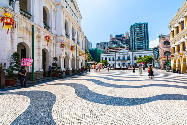 China, Macau - 6 de setembro de 2018 - Bela arquitetura antiga bui — Fotografia de Stock