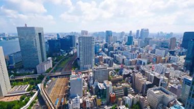Modern megalopolis Asya şehrinin manzaralı görüntüleri