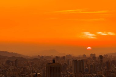 Taipei şehrinin güzel mimarisi