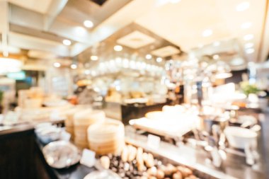 Otel restoranında yemek kahvaltı büfesi bulanıklık