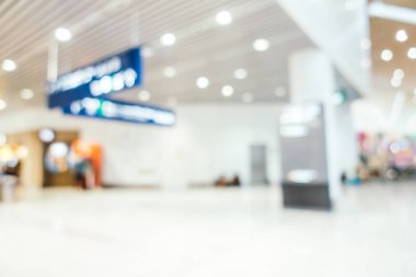 Soyut bulanıklık ve Havaalanı yolcu trans için terminal defocused