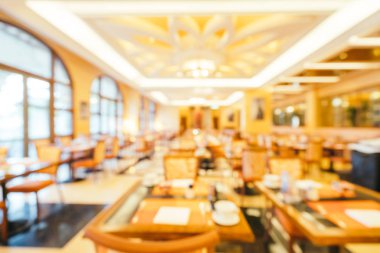 Soyut bulanıklık ve ufuk kahvaltı büfesi otel restoran ve kafe Cafe iç arka planı için