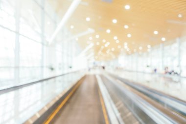 Soyut bulanıklık ve ufuk Havaalanı yolcu taşıma iç arka plan için için terminal