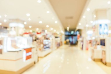Arkaplan için mağaza içi soyut bulanıklık ve odaklanmış alışveriş merkezi