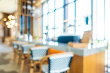 Görüntü bulanıklığı ve arka plan için otel lobisinin dışsal görünümü