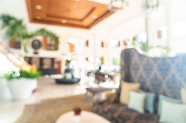 Soyut bulanıklık ve arka plan için otel lobisi.