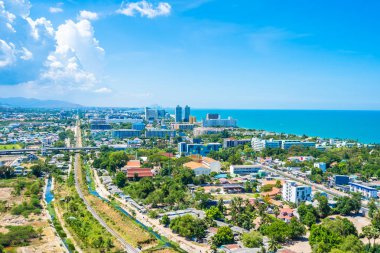 Tayland'da hua hin şehringüzel açık hava manzara ve şehir manzarası